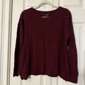 5/$25 American Eagle Outfitters Maroon Crew Neck Sweater